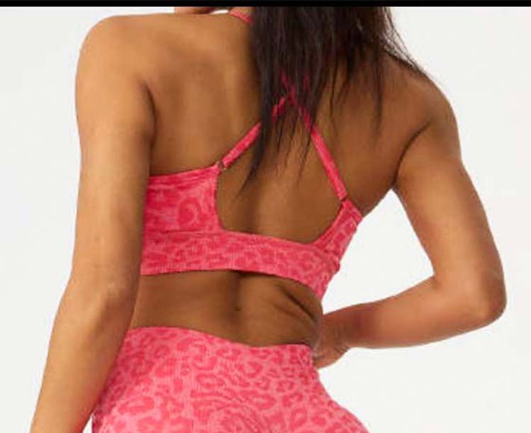 Pink Cheetah print Athletic Sports Bra
