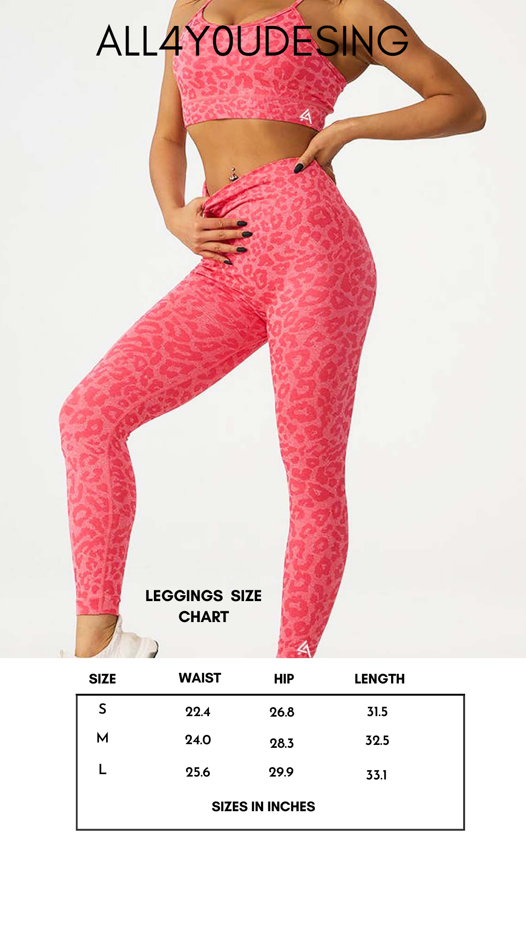 Pink cheetah print Athletic Leggings