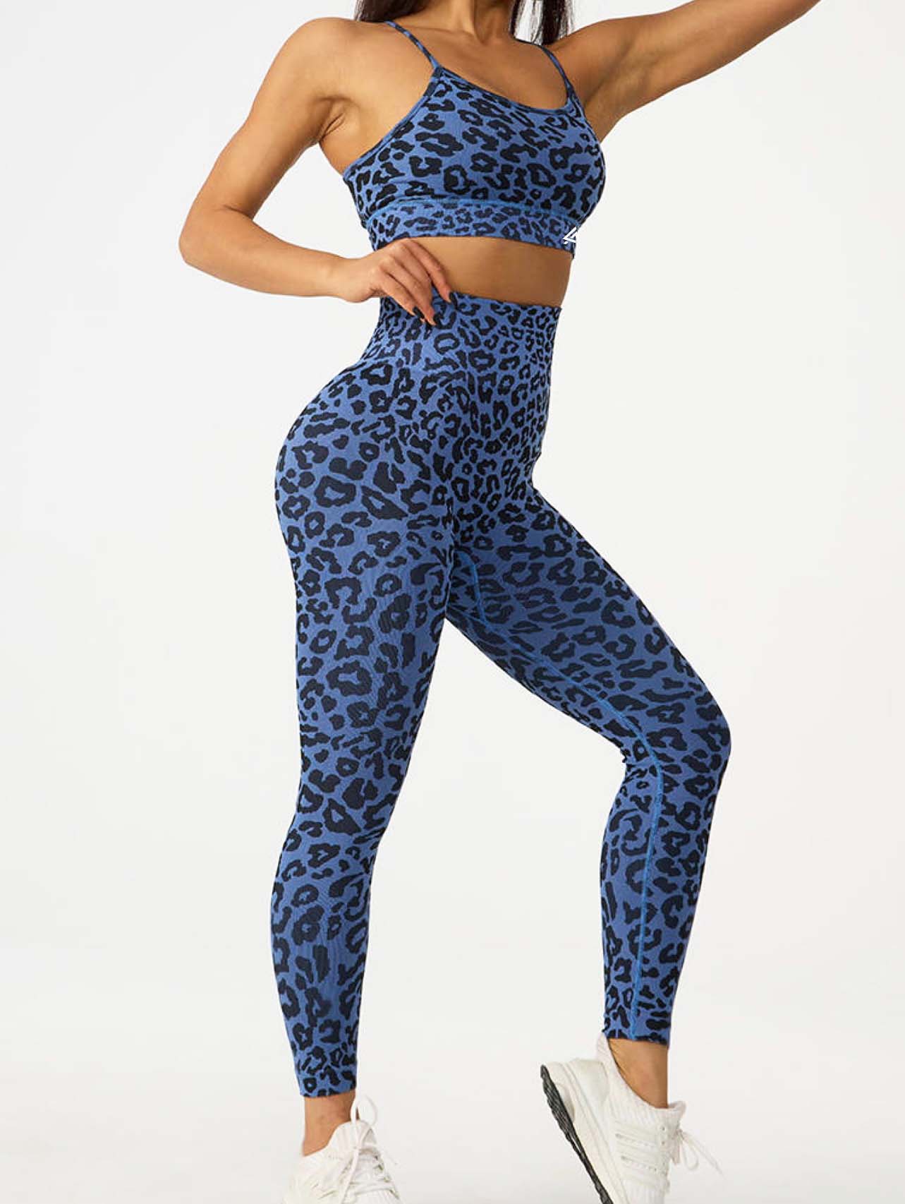 Blue Cheetah Print Leggings